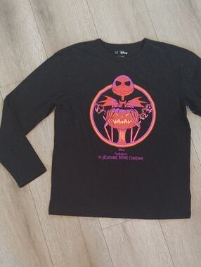 GAP Disney Black Graphic Tee with Purple and Orange Jack